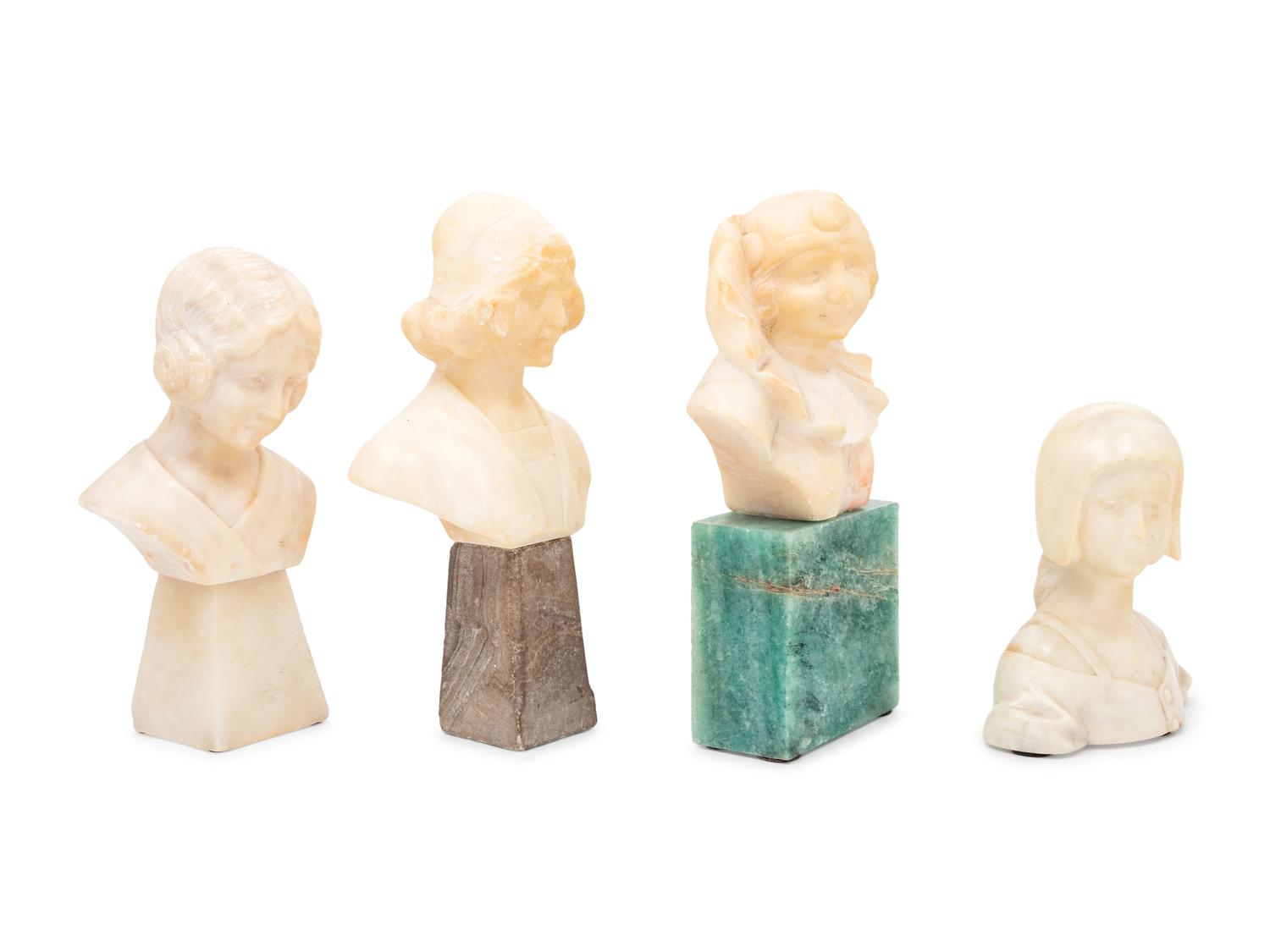 Four Italian Alabaster Busts