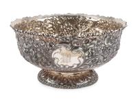 A Dominick & Haff Repousse Silver Punchbowl