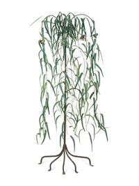 A Painted Tole Model of a Willow Tree