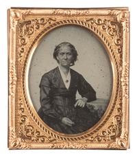 [EARLY PHOTOGRAPHY]. 35 assorted images including paper, tintype, ambrotype, and daguerreotype portraits.