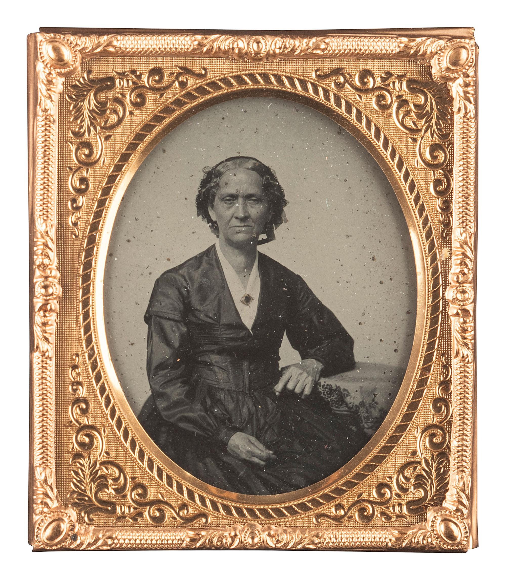 [EARLY PHOTOGRAPHY]. 35 assorted images including paper, tintype, ambrotype, and daguerreotype portraits.