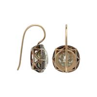 DIAMOND, YELLOW GOLD, AND SILVER EARRINGS