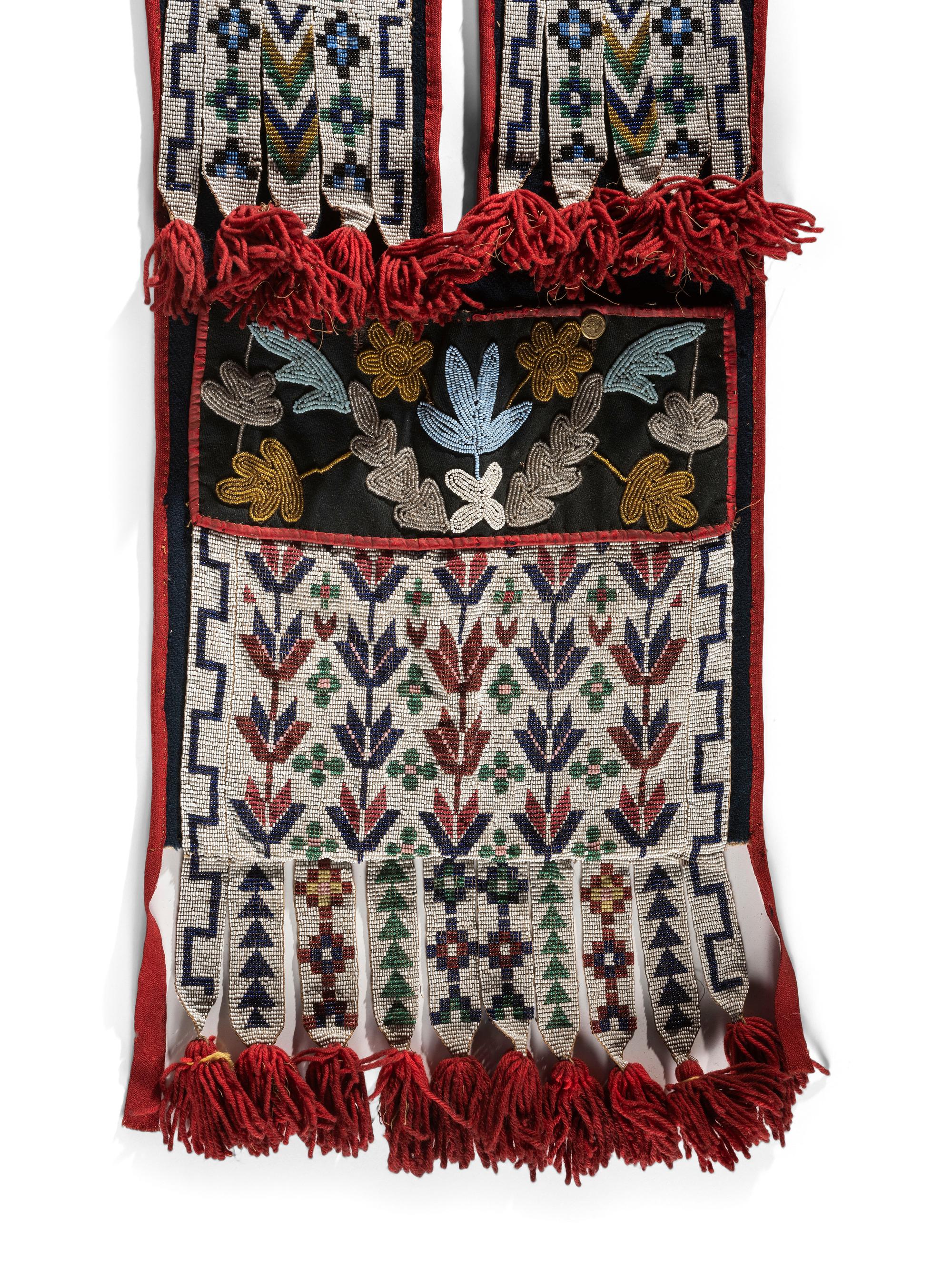 Potawatomi Loom Beaded Bandolier Bag