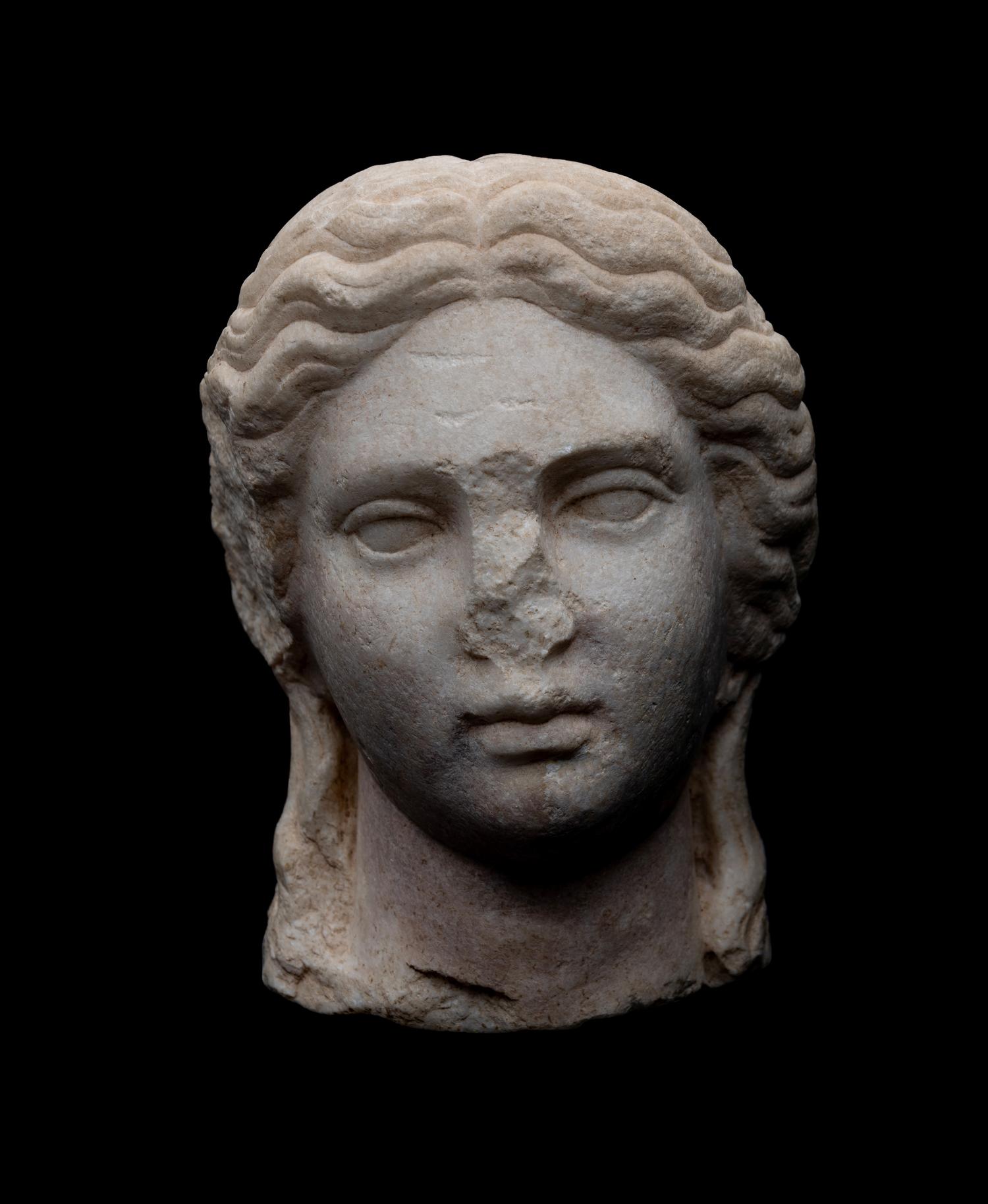 A Roman Marble Head of Apollo