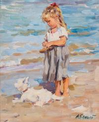 Two Small Paintings of Young Girls