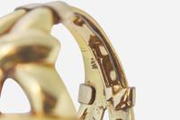 A Set of Matching 18K Italian Gold Ear Clips and Ring