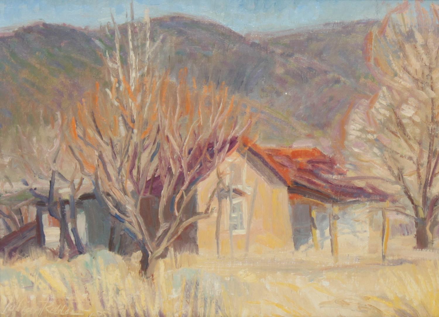 Julian Robles, (American, b. 1933), Canyon Adobe, 1981