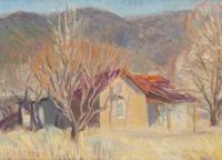 Julian Robles, (American, b. 1933), Canyon Adobe, 1981