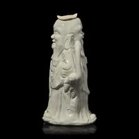 Eumorfopoulos Collection: A Molded "Soft Paste Porcelain" "Shoulao" Ewer, 18th Century 清中期 德化壽老執壺
