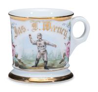 A Baseball Player's Porcelain Occupational Shaving Mug