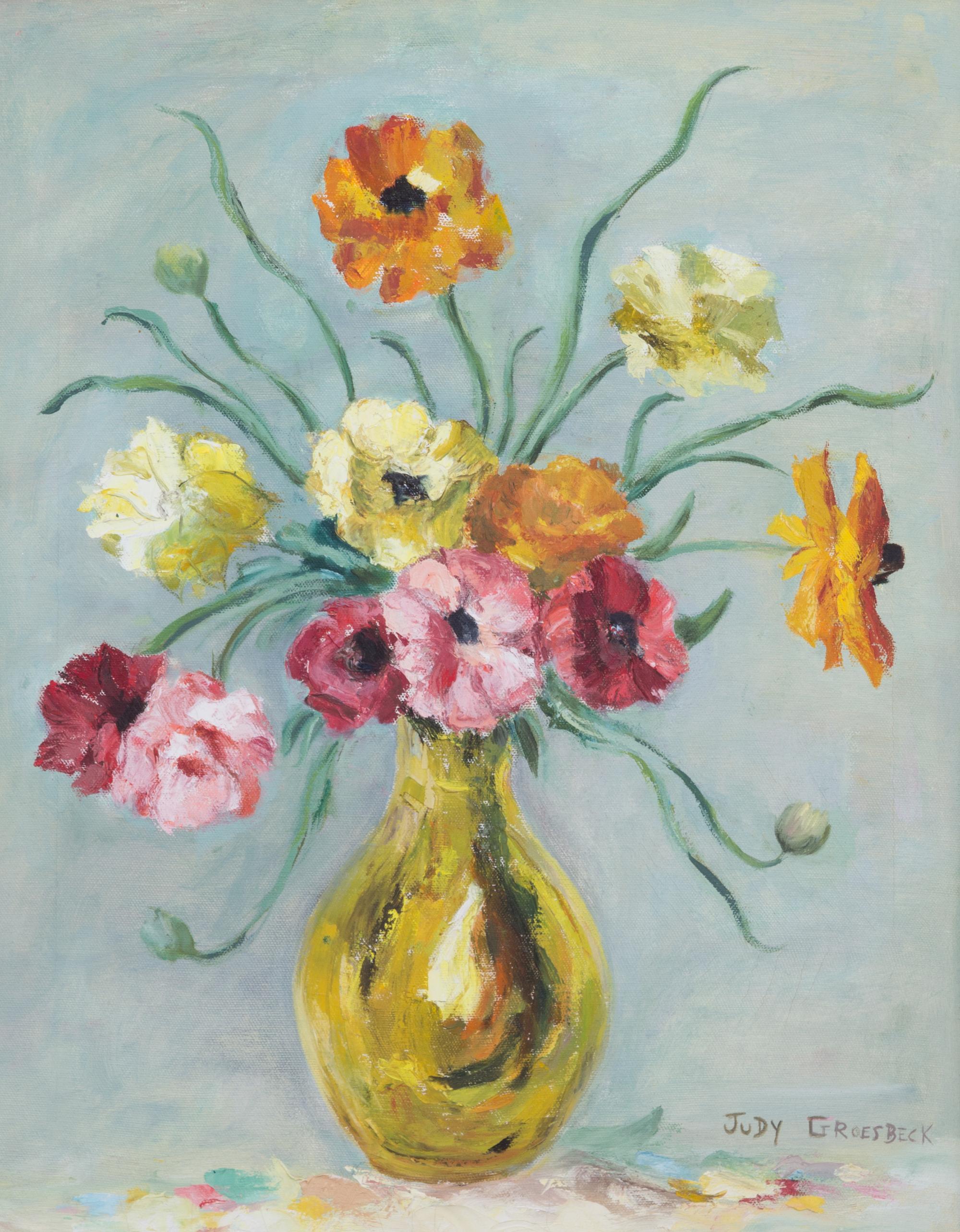 Judy Groesbeck, (American, 20th Century), Floral Still Life, 1967