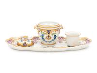 A Dresden Porcelain Inkwell