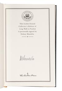MANDELA, Nelson (1918-2013). Long Walk to Freedom. The Autobiography . Norwalk, CT: Easton Press, 2000.