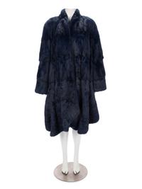 Revillon Blue Fur Coat, 1980-90s