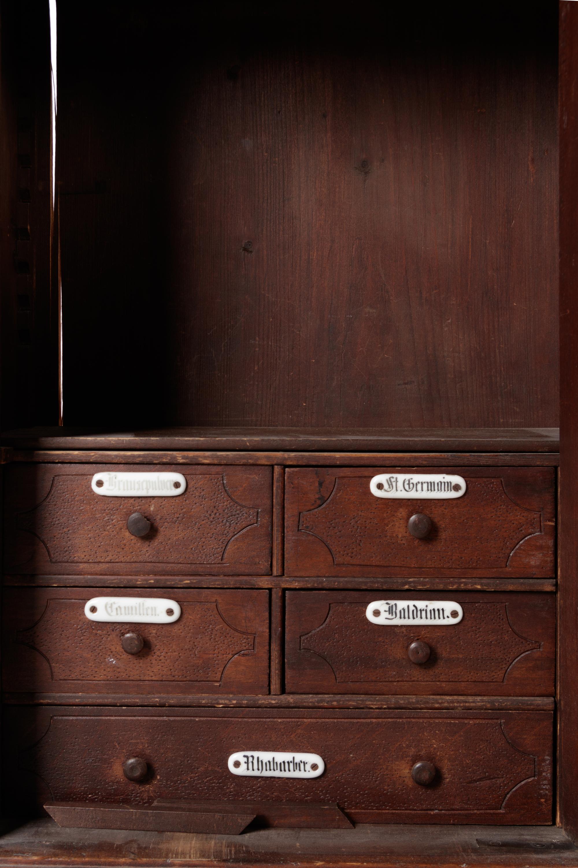 A Continental Table Top Walnut Cabinet