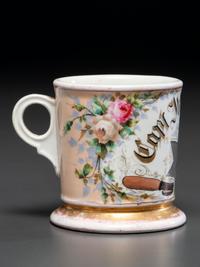 A Police Captain's Porcelain Occupational Shaving Mug