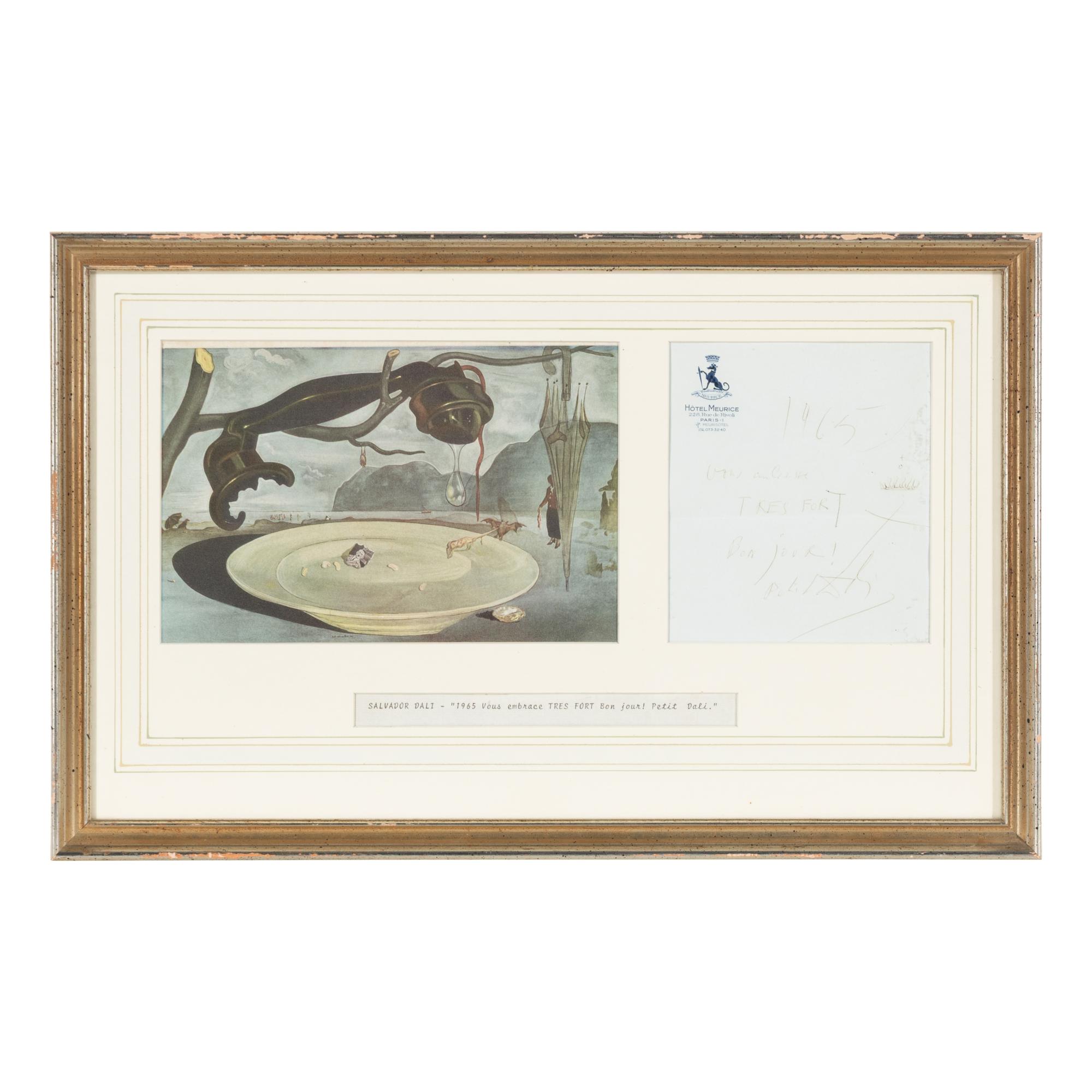 [Art] Dali, Salvador Autograph note, signed