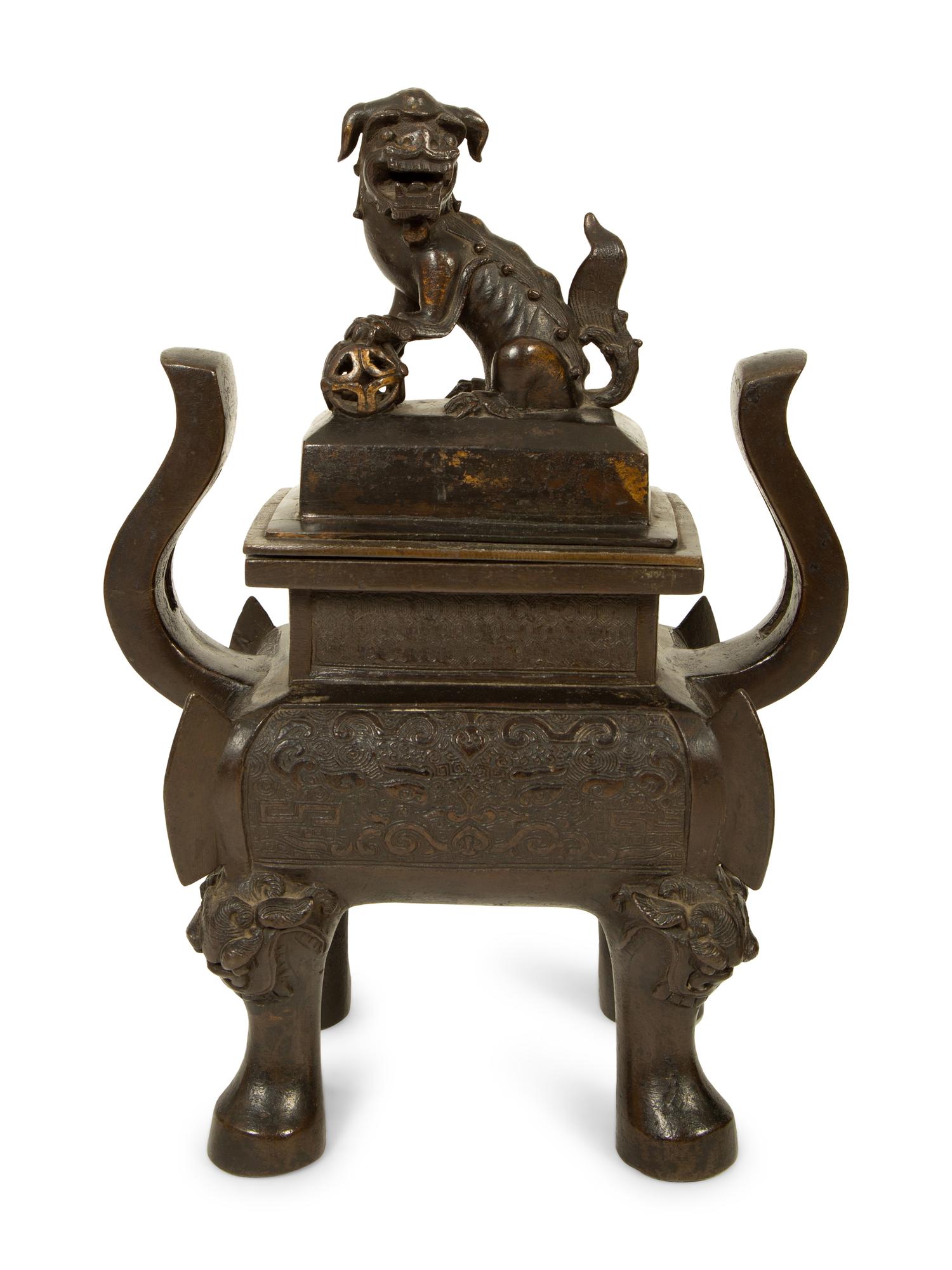 Two Chinese Bronze Articles — 19TH CENTURY