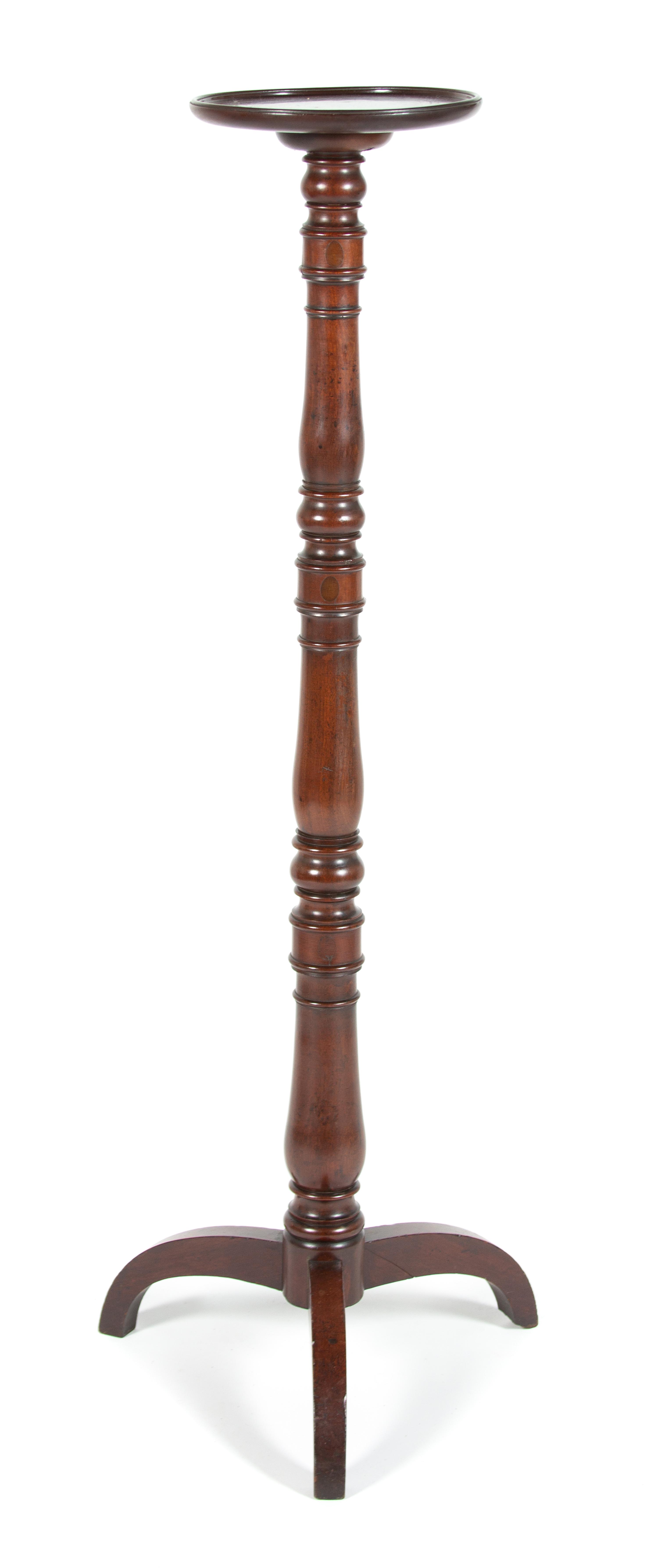 A Regency Style Mahogany Plant Stand Height 52 x top diameter 11 inches. — 19TH CENTURY