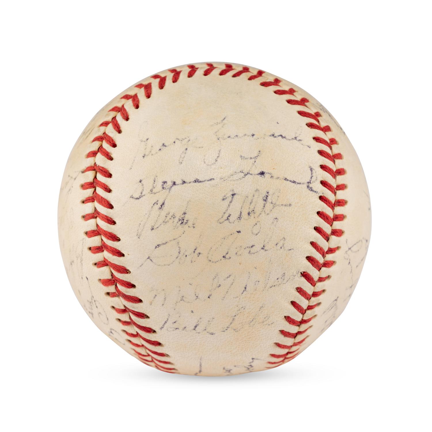 A 1951 Cleveland Indians Team Signed Autograph Baseball