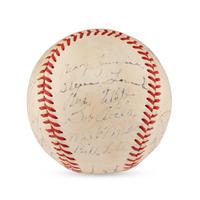 A 1951 Cleveland Indians Team Signed Autograph Baseball