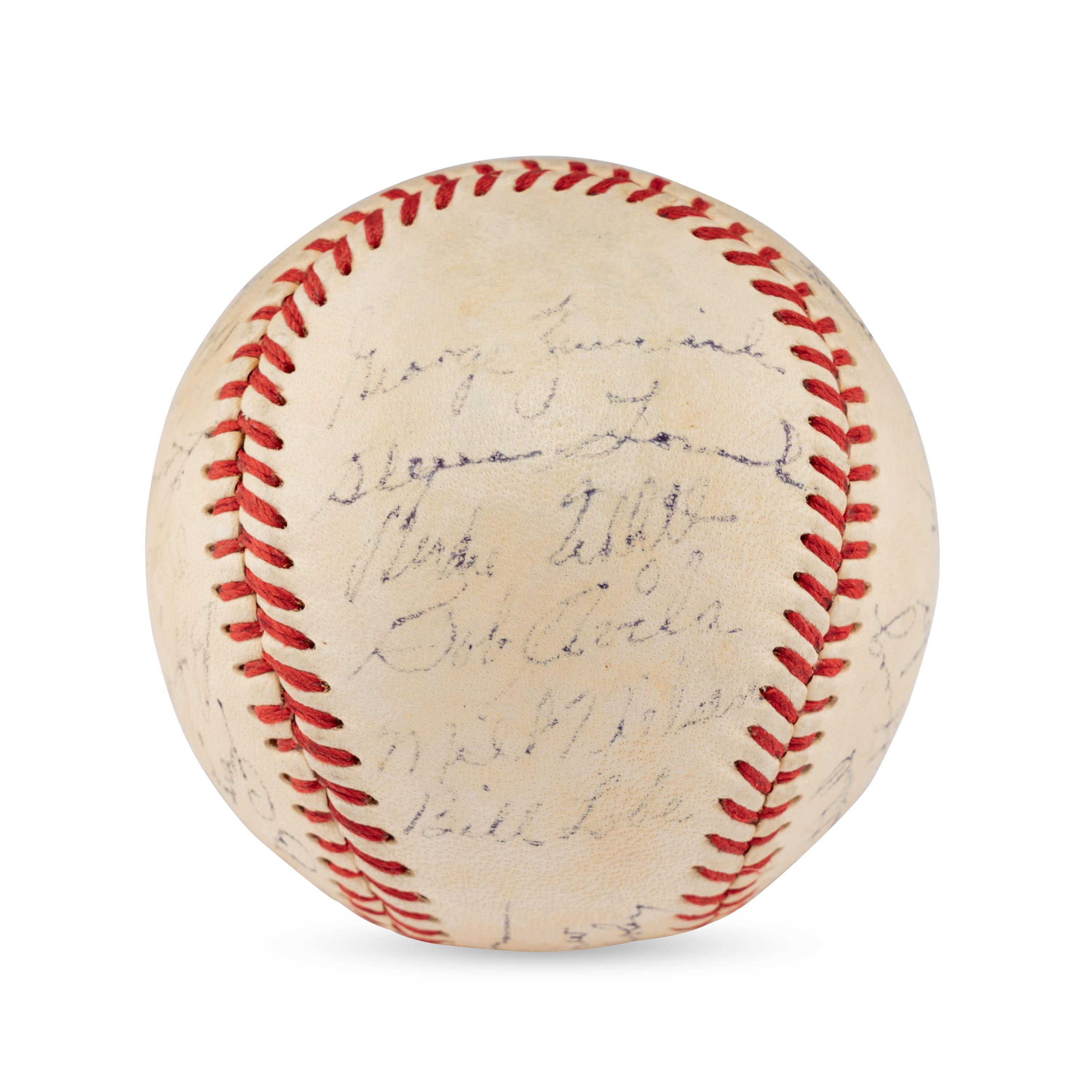A 1951 Cleveland Indians Team Signed Autograph Baseball