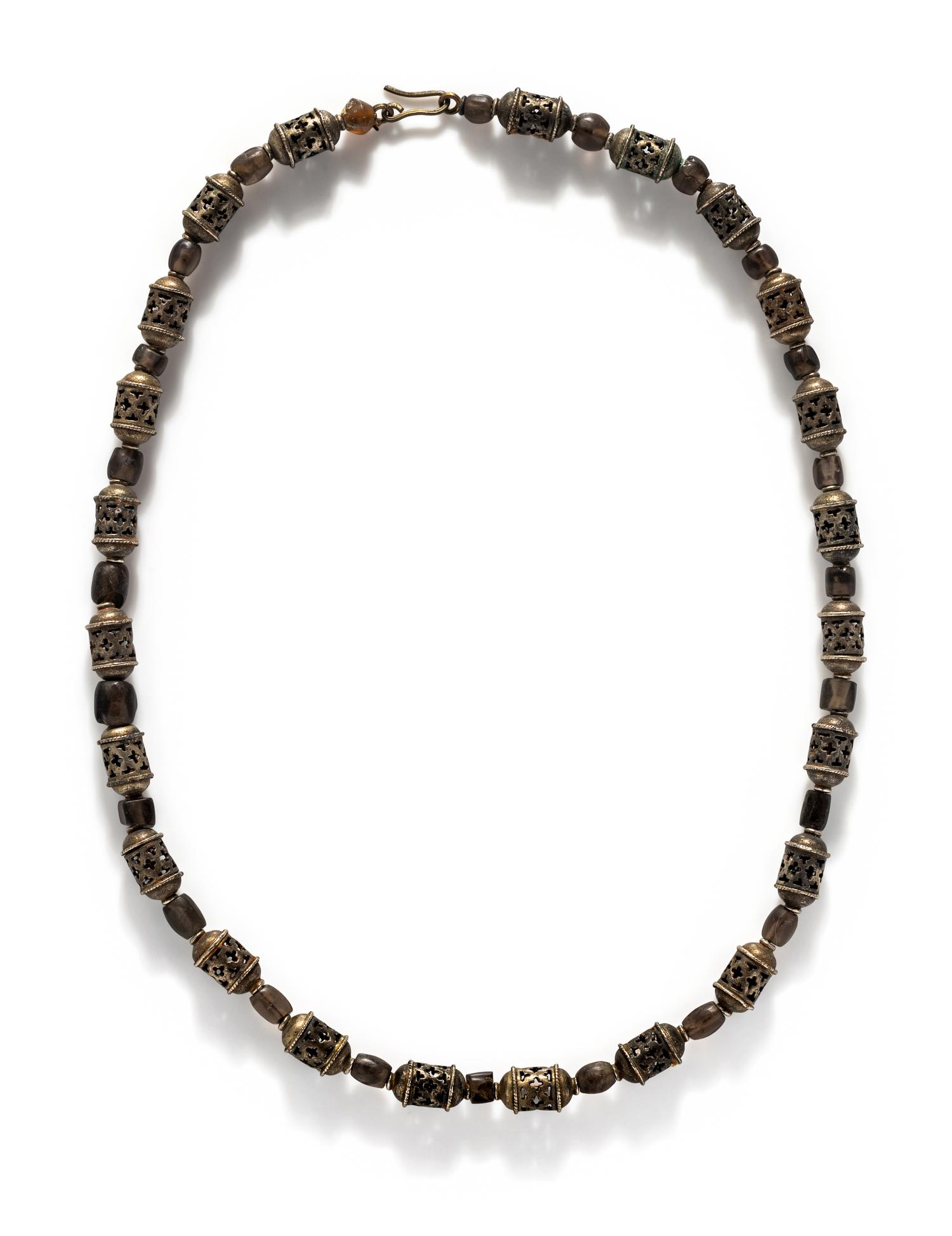 A Silver and Bead Necklace