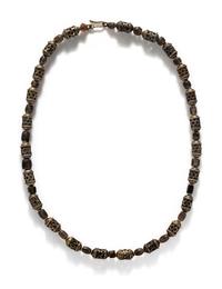 A Silver and Bead Necklace