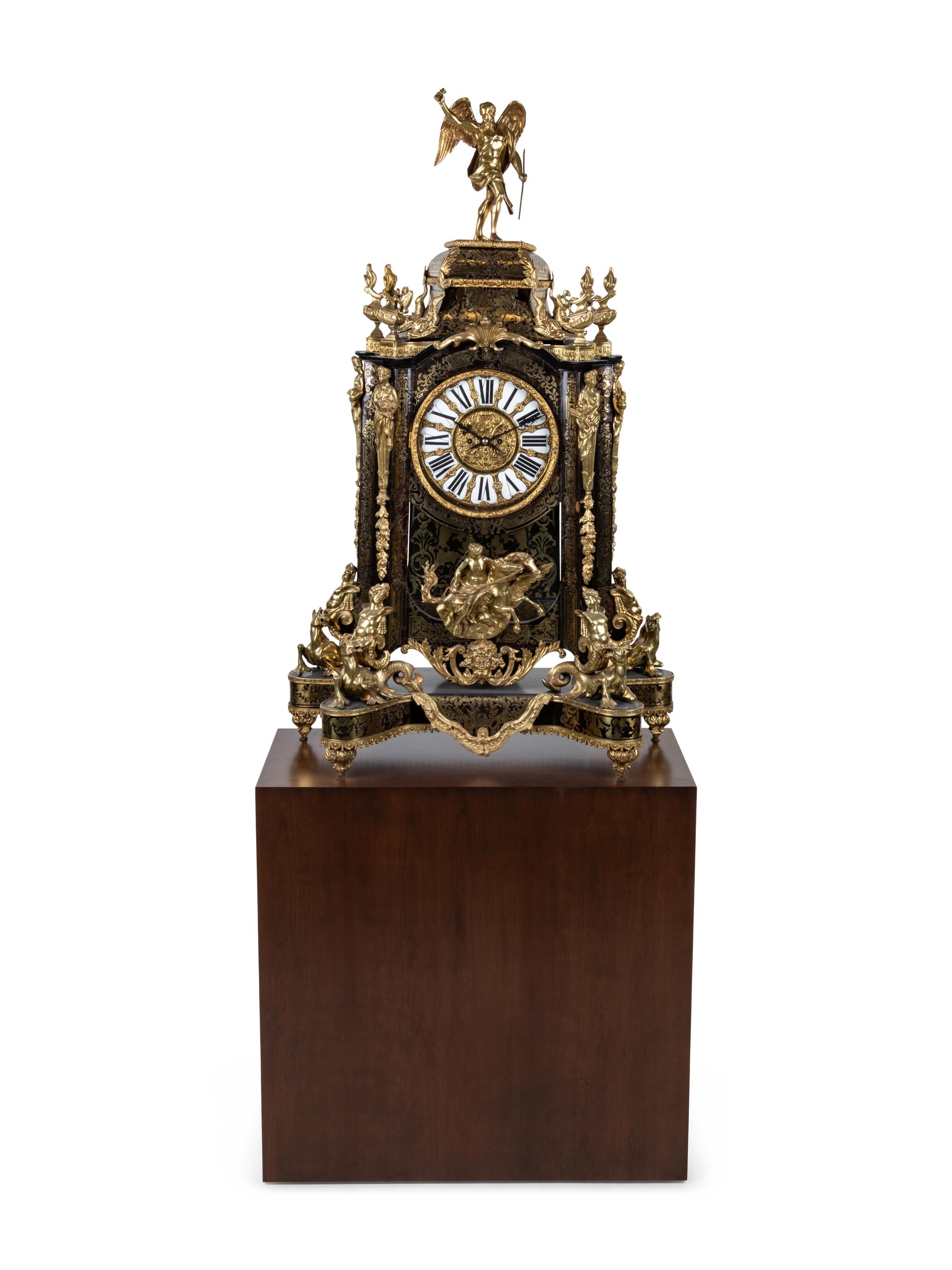 A Louis XV Style Boulle Marquetry Bracket Clock
