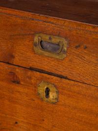 An English Brass Mounted Elm Campaign Trunk