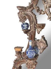 A George III Style Carved and Painted Overmantel Mirror