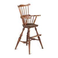 A Comb-Back Knuckle-Arm Compass Seat Windsor Child’s High Chair