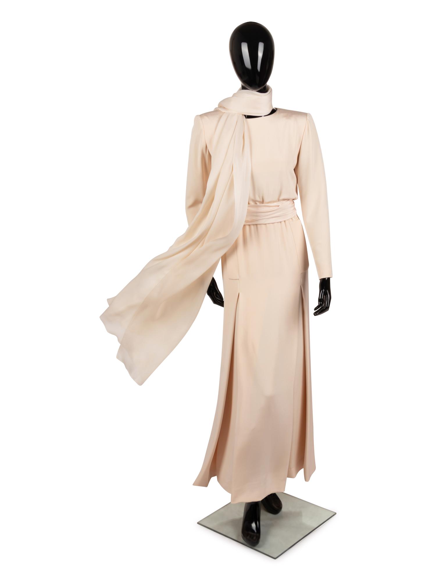 Yves Saint Laurent Haute Couture Evening Dress with Wrap, 1980s