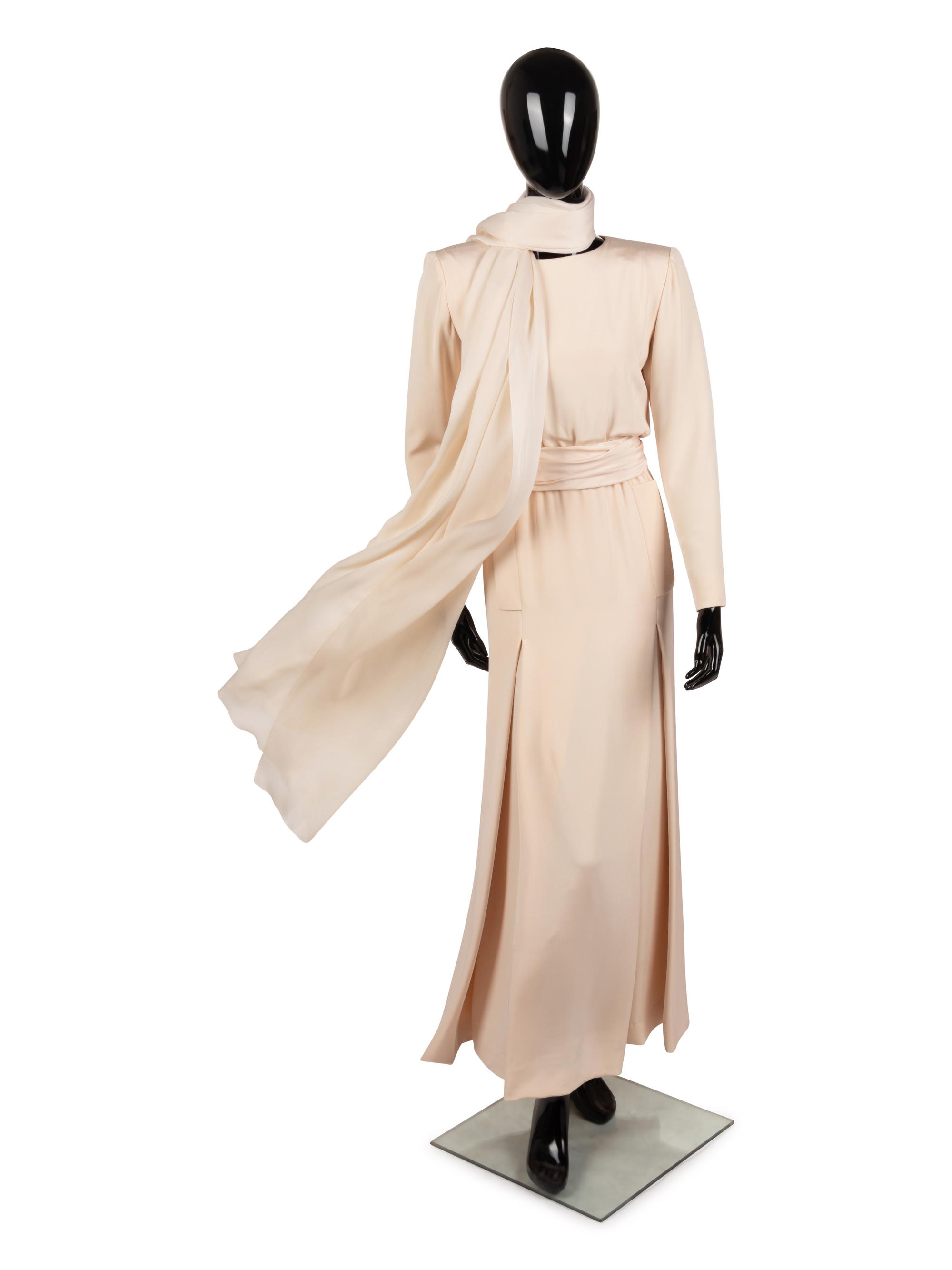 Yves Saint Laurent Haute Couture Evening Dress with Wrap, 1980s