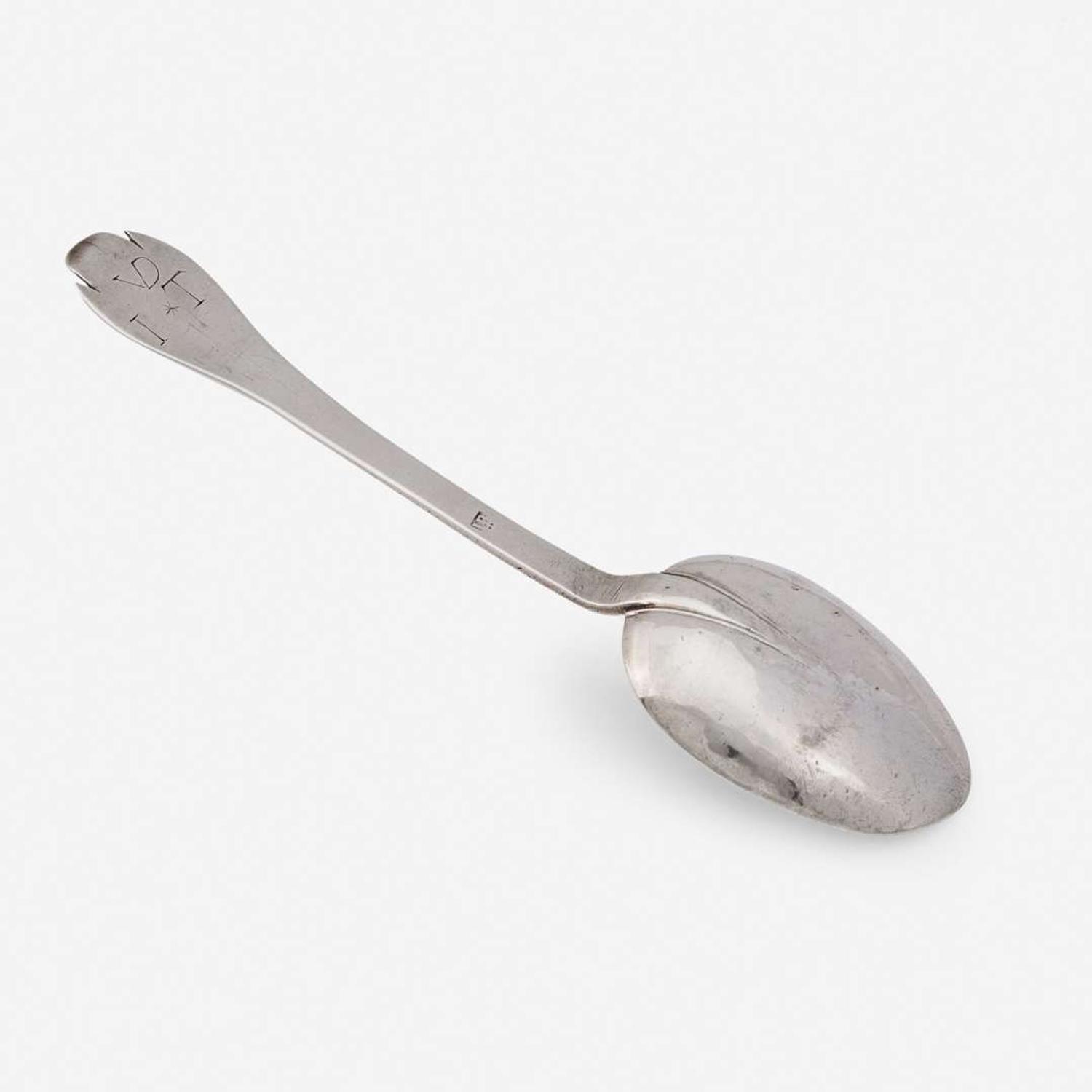 A silver tablespoon Jurian Blanck, Jr. (1644-1715), New York, NY, circa 1690