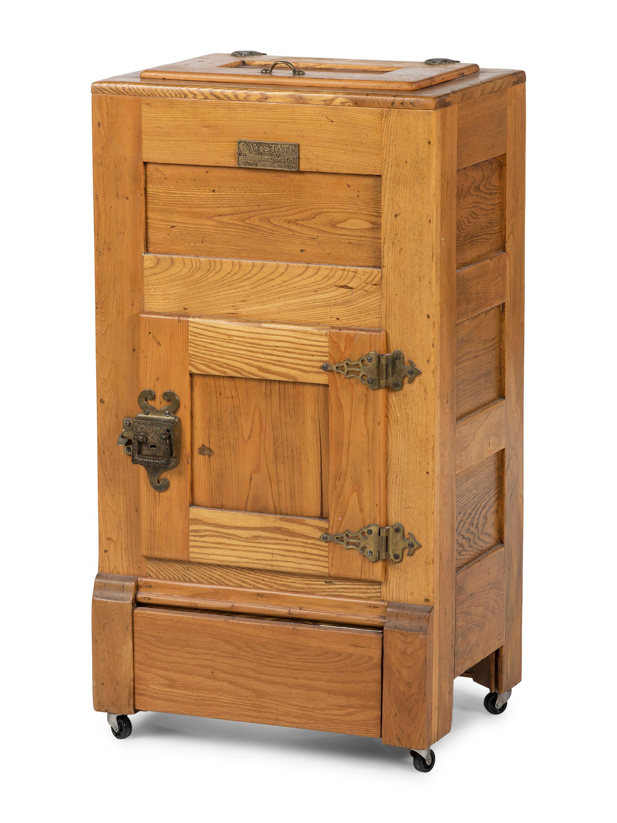 A Bay State Mfg. Co. Oak Ice Box