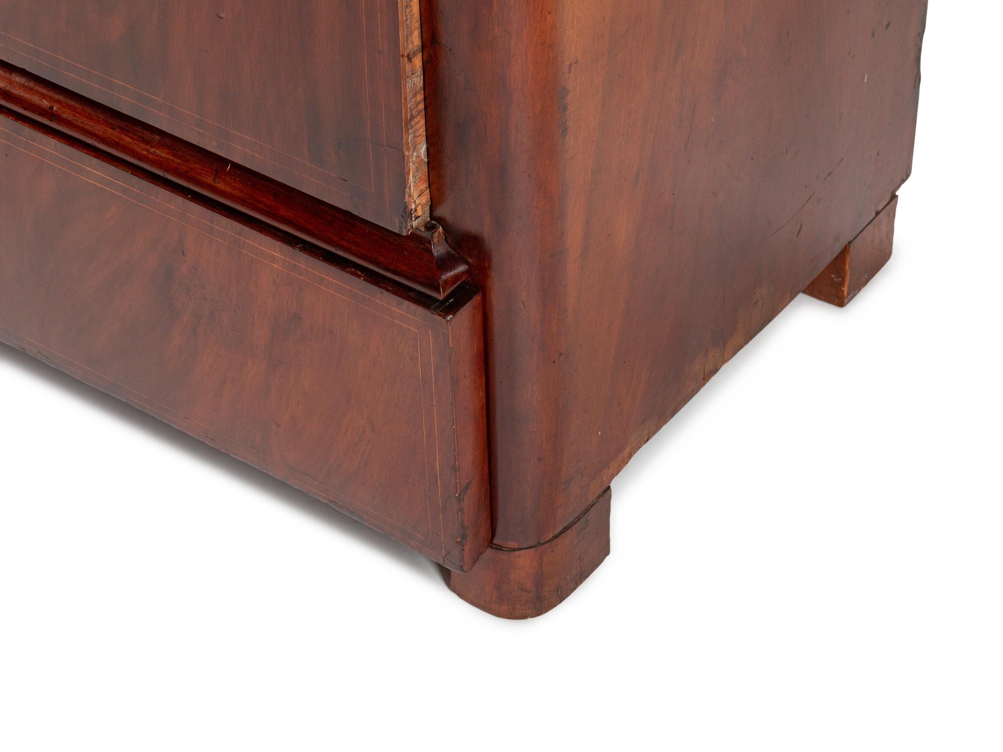 A Baltic Neoclassical Inlaid Mahogany Fall-Front Secretary — 19TH CENTURY