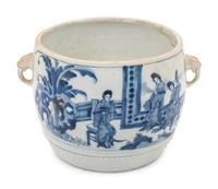 A Chinese Export Porcelain Two-Handle Vessel
