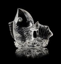 A Carved Rock Crystal Figure of a Fish Height 7 inches.