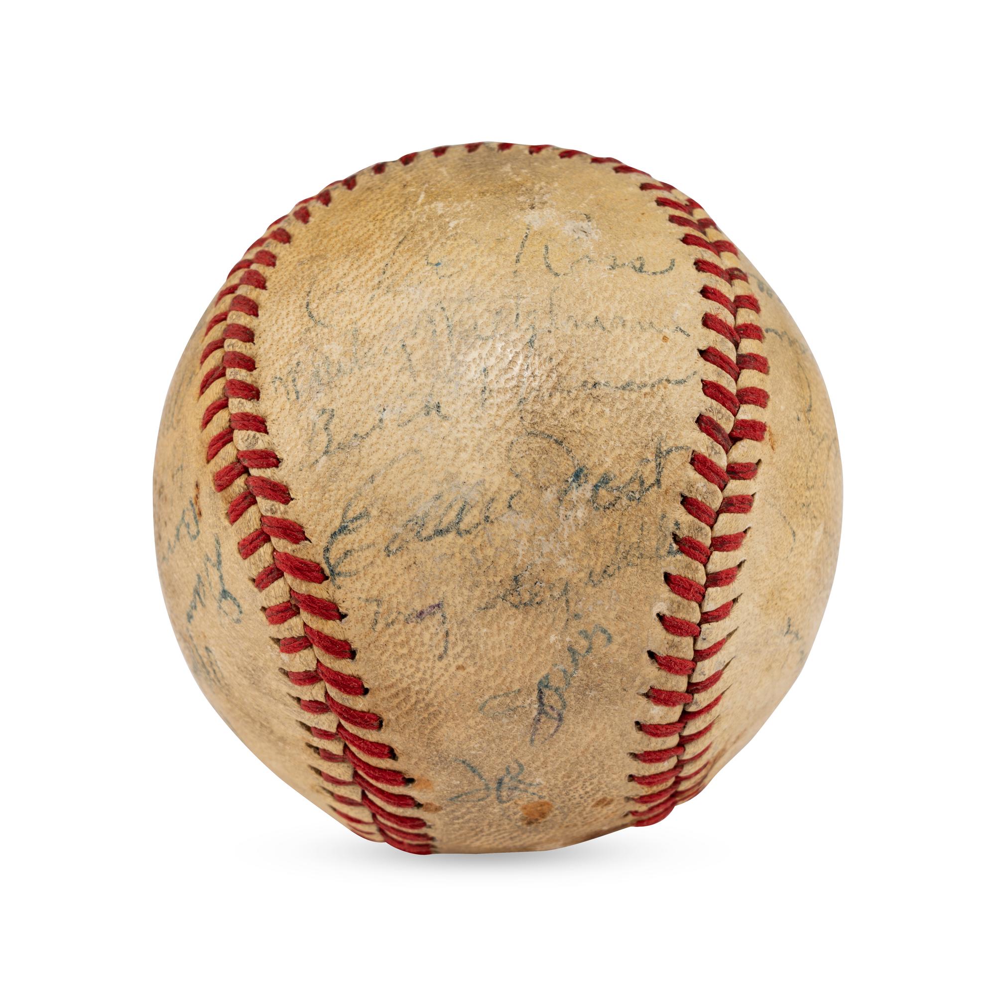 A 1943 Boston Braves Team Signed Autograph Baseball (Beckett Authentication Services Letter of Authenticity)