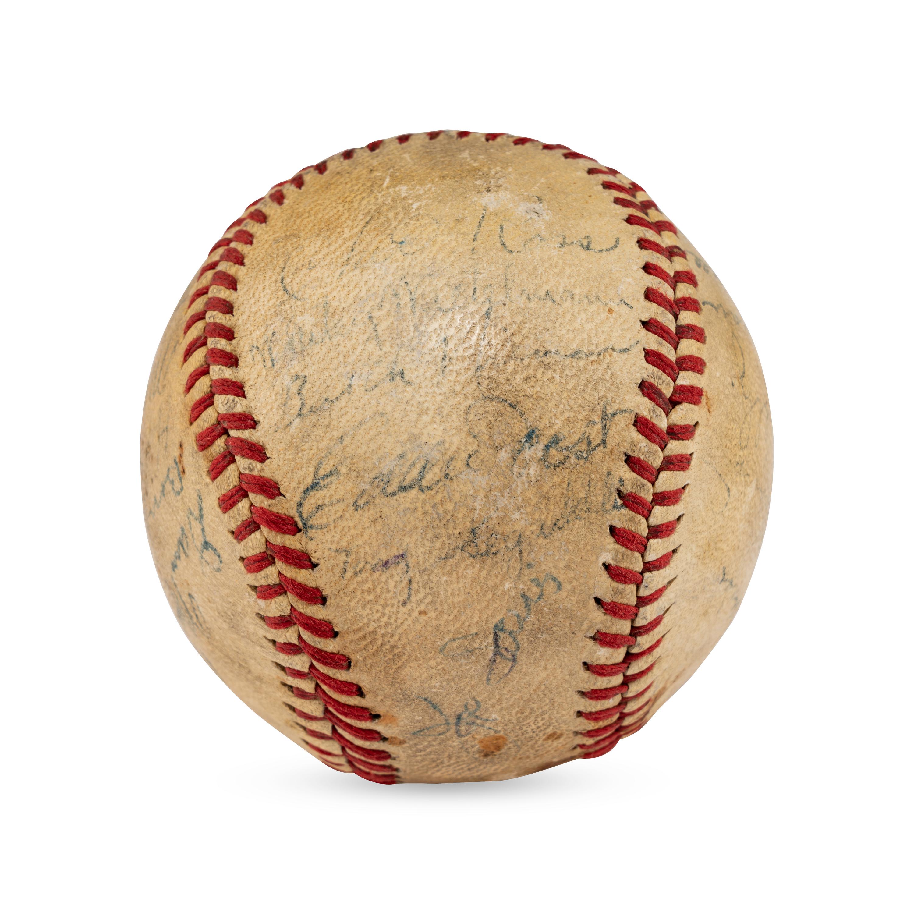 A 1943 Boston Braves Team Signed Autograph Baseball (Beckett Authentication Services Letter of Authenticity)