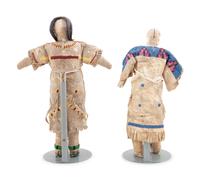 Plains Beaded Hide Dolls