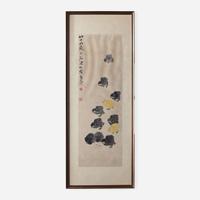 Qi Baishi 齐白石 雏鸡捉虫图 (Chinese b.1864-d.1957)