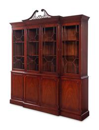 A George III Style Mahogany Breakfront Bookcase