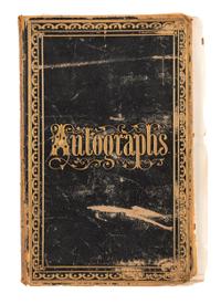 [CIVIL WAR] -- [RECONSTRUCTION]. Autograph album containing signatures of politicians in the 39th Congress and military officers collected by Mrs. Josephine Lee Darling, wife of New York Congressman William A. Darling.