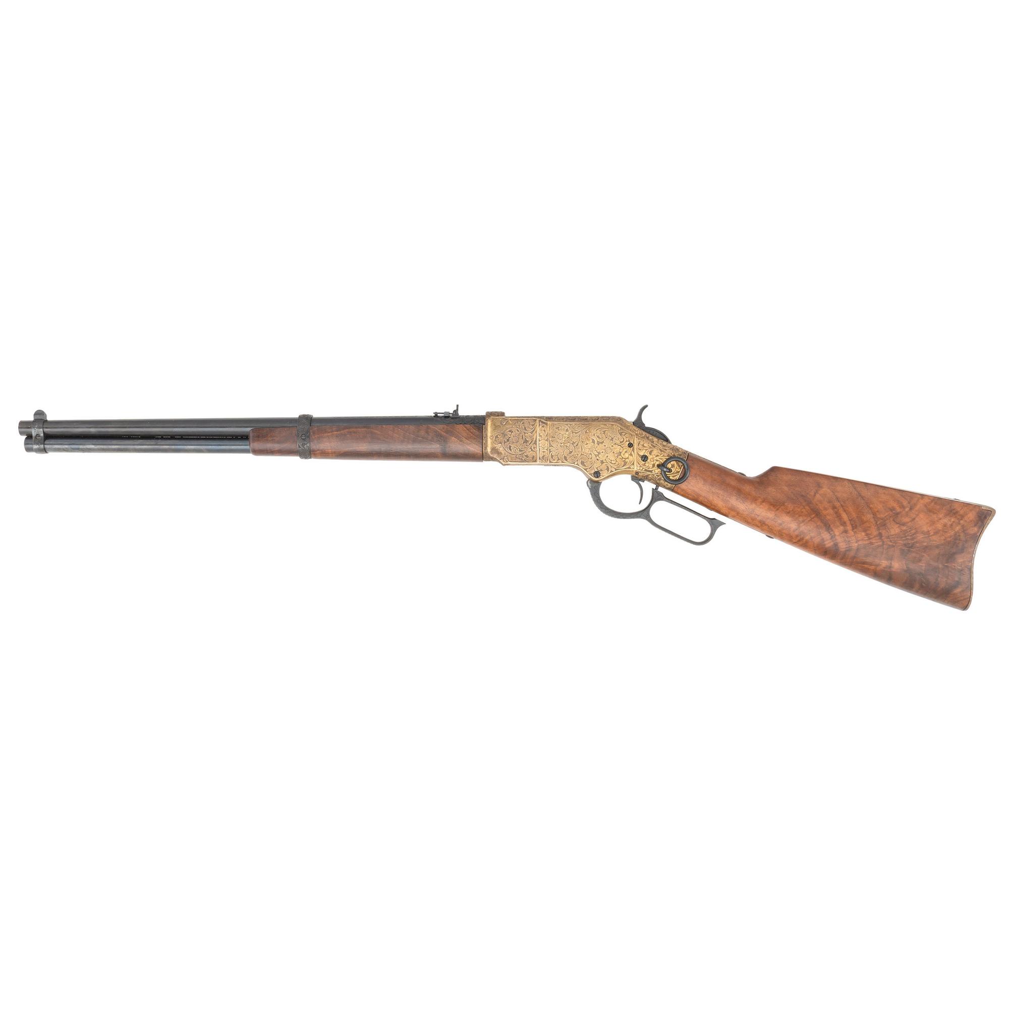 **Early Hand Engraved Navy Arms Model 1866 Yellowboy in .44 WCF