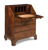 A George II Walnut Slantfront Bureau
