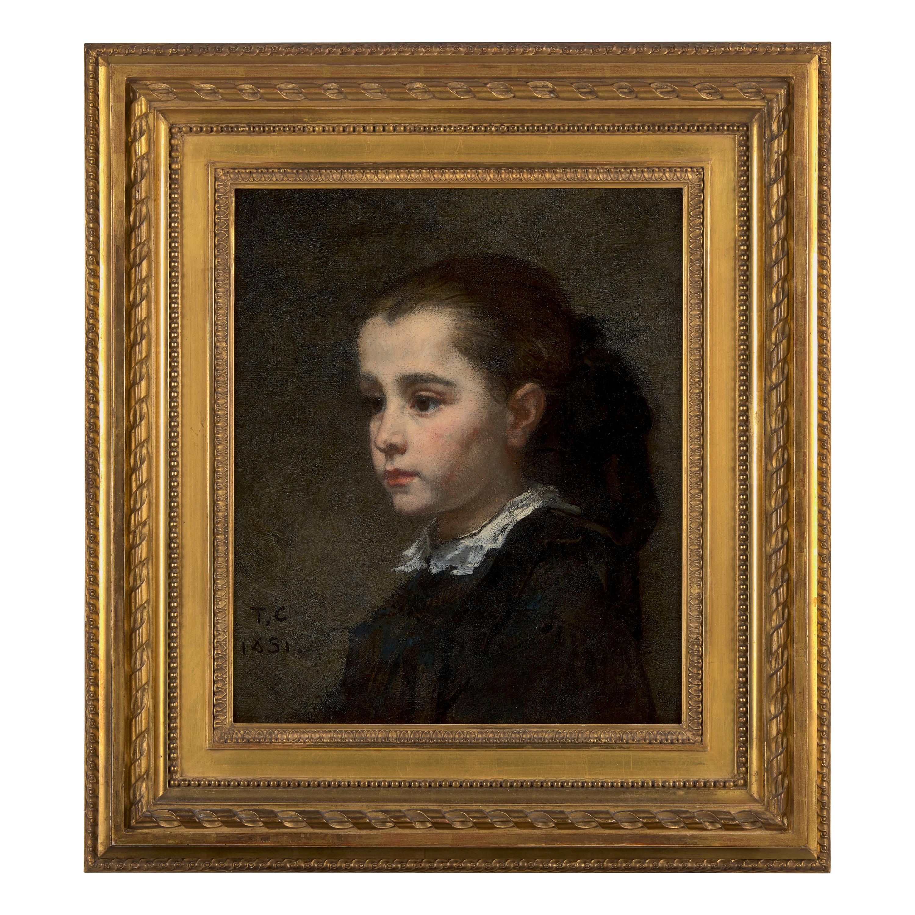 Thomas Couture (French, 1815-1879) — Portrait of a Young Girl, 1851
