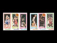 A Group of 1980 Topps Larry Bird and Magic Johnson Rookie Basketball Cards