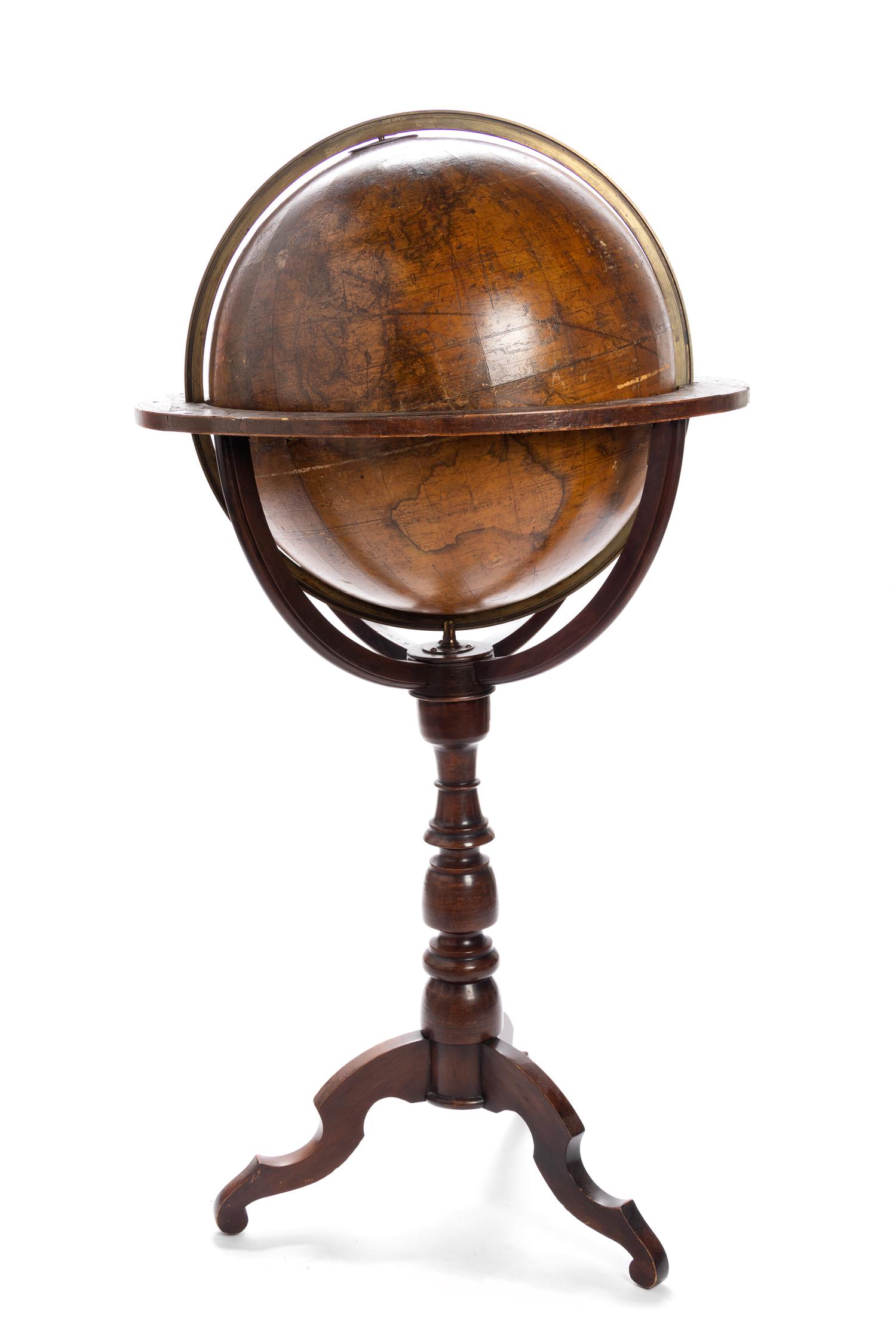 A Regency 21-Inch Terrestrial Floor Globe by John and William Cary